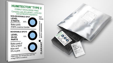 Humidity Indicator Card Type 2 and Desiccant for dry packing - HUMITECTOR and DESI PAK from Clariant